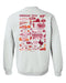 Virginia Tech Hokies VT Hand Sketched Artwork Maroon Crewneck Sweatshirt for Women - Vive La Fête - Online Apparel Store