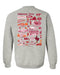 Virginia Tech Hokies VT Hand Sketched Artwork Maroon Crewneck Sweatshirt for Women - Vive La Fête - Online Apparel Store