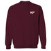Virginia Tech Hokies VT  Hand Sketched Vive La Fete Impressions Artwork Maroon Crew Neck Sweatshirt for Women