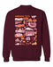 Virginia Tech Hokies VT  Vive La Fete Impressions Maroon Cotton Crewneck Sweatshirt for Women
