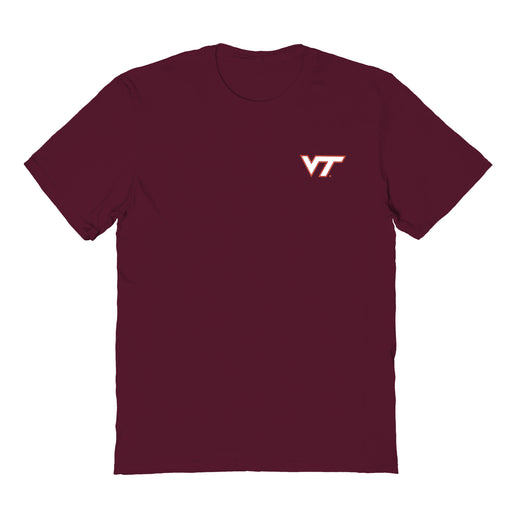 Virginia Tech Hokies VT  Vive La Fete Impressions Artwork Maroon Womens Cotton Tshirt