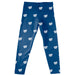 Washburn Ichabods Vive La Fete Girls Game Day All Over Logo Elastic Waist Classic Play Blue Leggings Tights