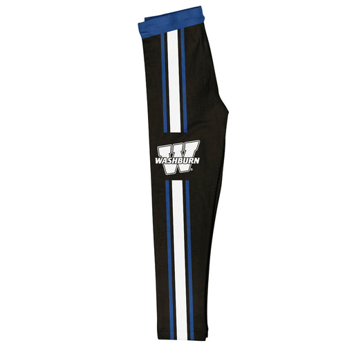 Washburn Ichabods Vive La Fete Girls Game Day Black with Blue Stripes Leggings Tights - Vive La Fête - Online Apparel Store