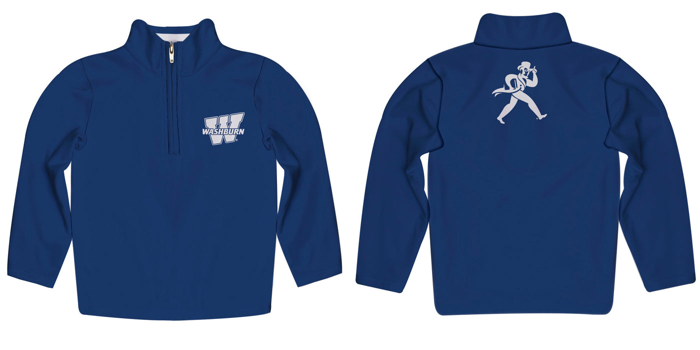 Washburn Ichabods Vive La Fete Game Day Solid Blue Quarter Zip Pullover Sleeves - Vive La Fête - Online Apparel Store