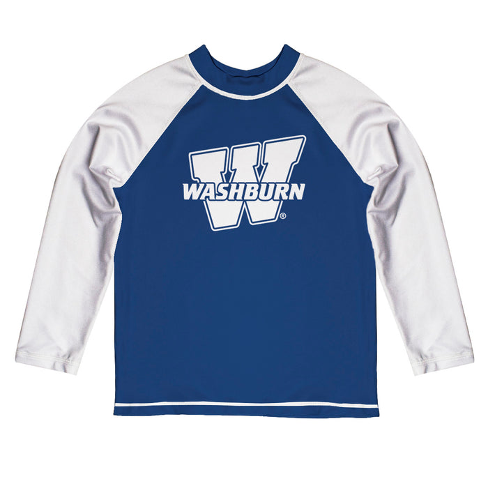 Washburn Ichabods Vive La Fete Logo Blue Long Sleeve Raglan Rashguard