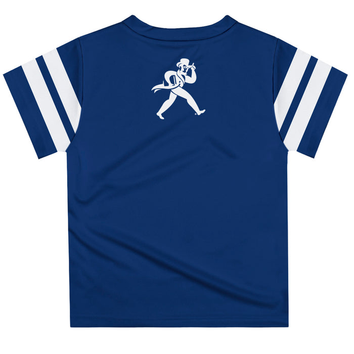Washburn Ichabods Vive La Fete Boys Game Day Blue Short Sleeve Tee with Stripes on Sleeves - Vive La Fête - Online Apparel Store