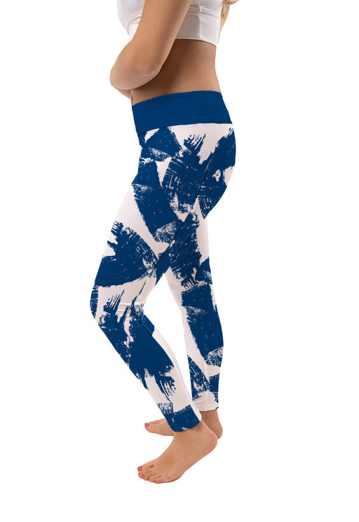 Washburn Ichabods Vive La Fete Paint Brush Logo on Waist Women Blue Yoga Leggings - Vive La Fête - Online Apparel Store
