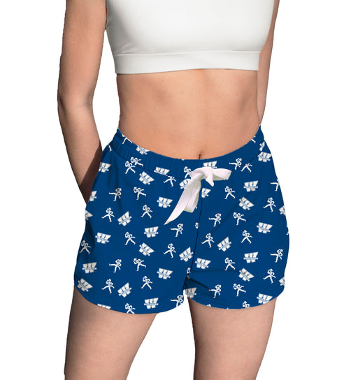 Washburn Ichabods Vive La Fete Game Day All Over Logo Womens Lounge Shorts