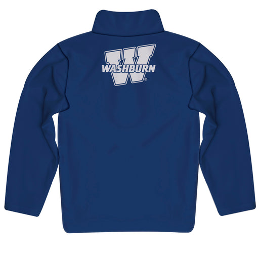 Washburn Ichabods Vive La Fete Logo and Mascot Name Womens Blue Quarter Zip Pullover - Vive La Fête - Online Apparel Store