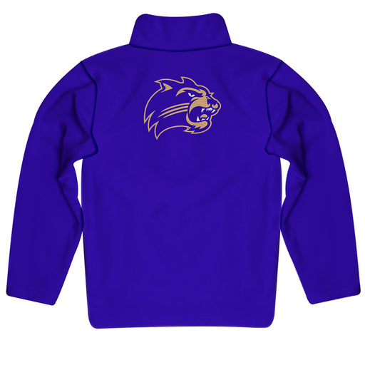 Western Carolina Catamounts Vive La Fete Game Day Solid Purple Quarter Zip Pullover Sleeves - Vive La Fête - Online Apparel Store