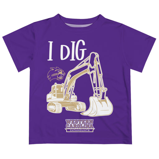 Western Carolina Catamounts Vive La Fete Excavator Boys Game Day Purple Short Sleeve Tee