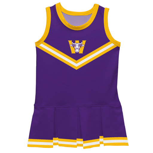 Williams College Ephs Vive La Fete Game Day Purple Sleeveless Cheerleader Dress