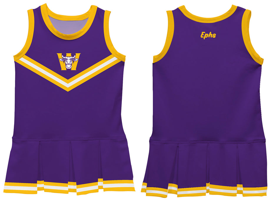 Williams College Ephs Vive La Fete Game Day Purple Sleeveless Cheerleader Dress - Vive La Fête - Online Apparel Store