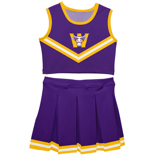 Williams College Ephs Vive La Fete Game Day Purple Sleeveless Cheerleader Set
