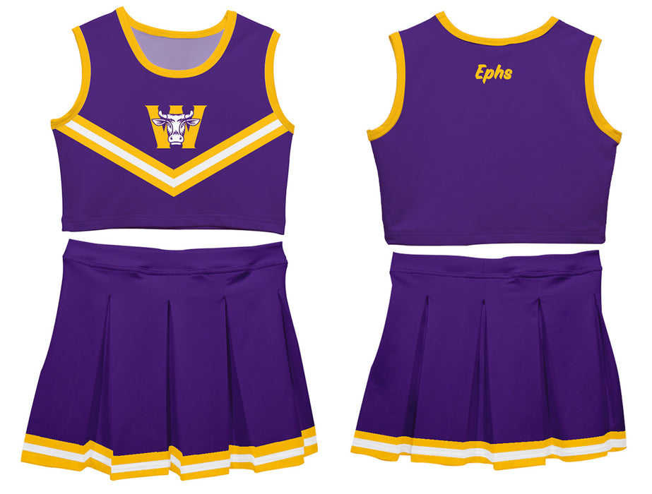 Williams College Ephs Vive La Fete Game Day Purple Sleeveless Cheerleader Set - Vive La Fête - Online Apparel Store