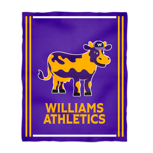 Williams College Ephs Vive La Fete Kids Game Day Purple Plush Soft Minky Blanket 36 x 48 Mascot