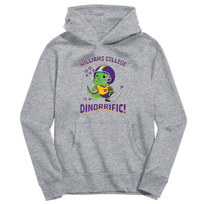 Williams College Ephs Vive La Fete Dinorrific Grey Cotton Hoodie