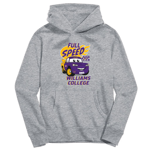 Williams College Ephs Vive La Fete Full Speed Grey Cotton Hoodie