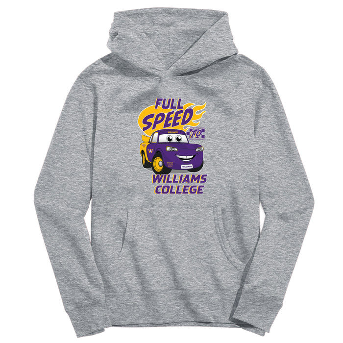 Williams College Ephs Vive La Fete Full Speed Grey Cotton Hoodie