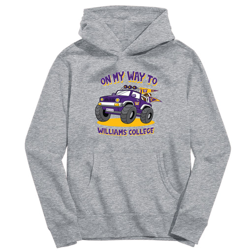 Williams College Ephs Vive La Fete On My Way Monster Truck Grey Cotton Hoodie