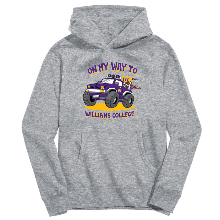 Williams College Ephs Vive La Fete On My Way Monster Truck Grey Cotton Hoodie