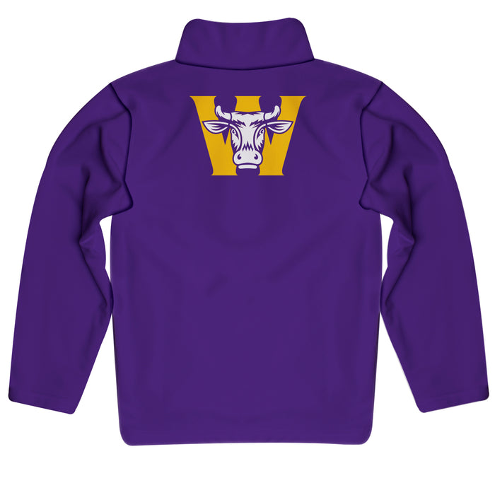 Williams College Ephs Vive La Fete Game Day Solid Purple Quarter Zip Pullover Sleeves - Vive La Fête - Online Apparel Store