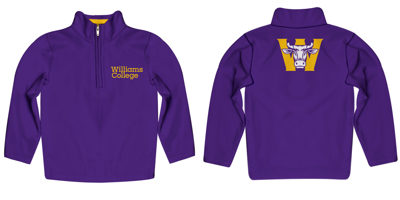 Williams College Ephs Vive La Fete Game Day Solid Purple Quarter Zip Pullover Sleeves - Vive La Fête - Online Apparel Store