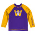 Williams College Ephs Vive La Fete Logo Purple Long Sleeve Raglan Rashguard