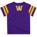 Williams College Ephs Vive La Fete Boys Game Day Purple Short Sleeve Tee with Stripes on Sleeves - Vive La Fête - Online Apparel Store