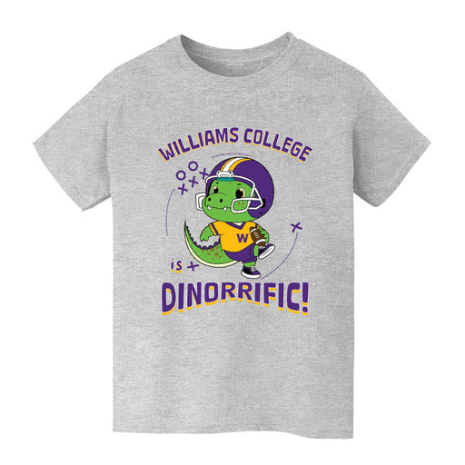 Williams College Ephs Vive La Fete Dinorrific Grey Cotton Short Sleeve Tee