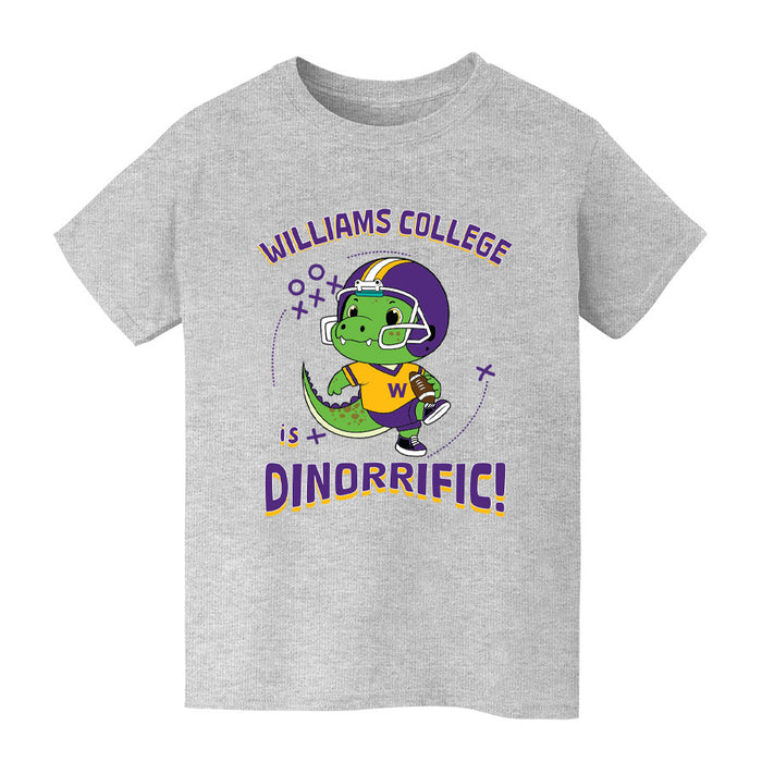 Williams College Ephs Vive La Fete Dinorrific Grey Cotton Short Sleeve Tee