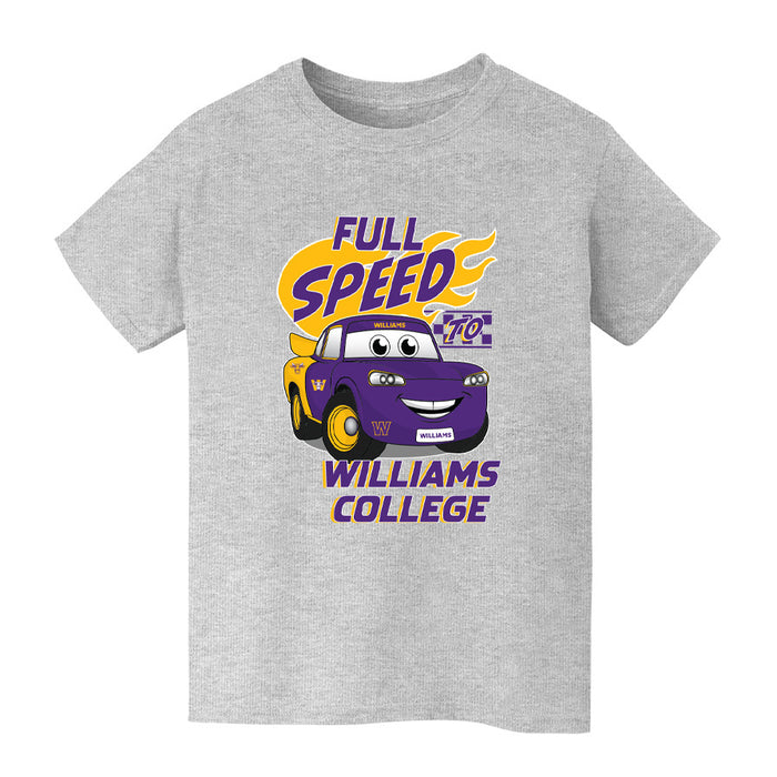 Williams College Ephs Vive La Fete Full Speed Grey Cotton Short Sleeve Tee