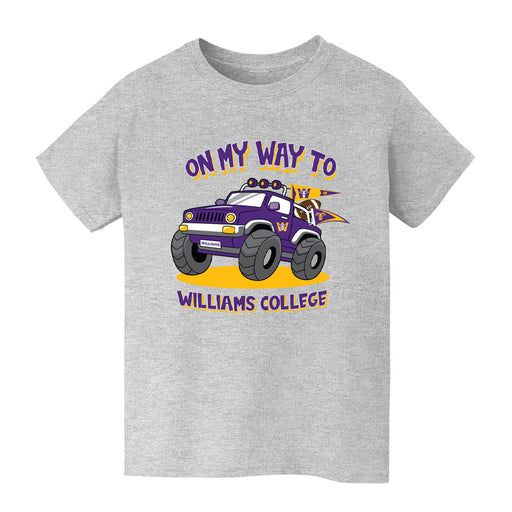 Williams College Ephs Vive La Fete On My Way Monster Truck Grey Cotton Short Sleeve Tee