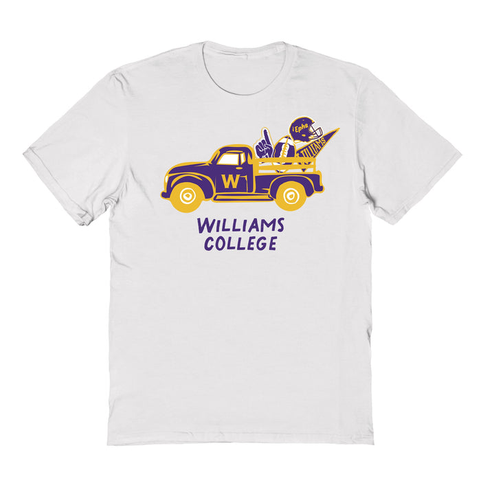 Williams College Ephs Hand Sketched Vive La Fete Impressions Truck Kids White Cotton T-shirt
