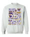 Williams College Ephs Hand Sketched Vive La Fete Impressions White Cotton Crewneck Sweatshirt for Women