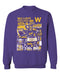 Williams College Ephs Vive La Fete Impressions Purple Cotton Crewneck Sweatshirt for Women