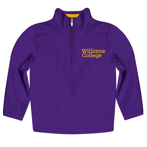 Williams College Ephs Vive La Fete Logo and Mascot Name Womens Purple Quarter Zip Pullover