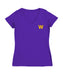 Williams College EphsHand Sketched Vive La Fete Impressions Artwork Purple Women Cotton Short Sleeve V-Neck Tshirt