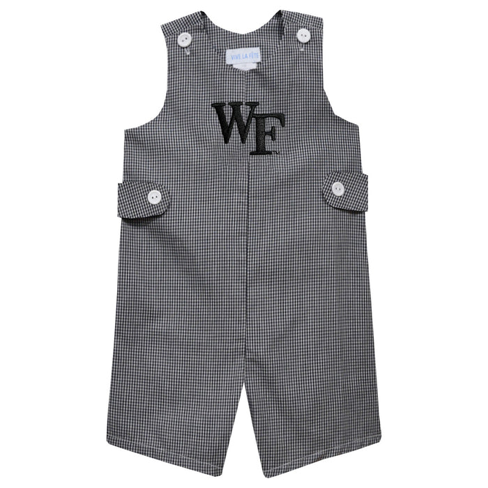 Wake Forest Demon Deacons Embroidered Black Gingham Boys Jon Jon
