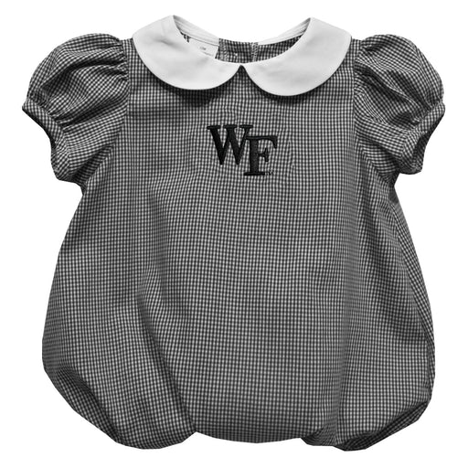 Wake Forest Demon Deacons Embroidered Black Girls Baby Bubble Short Sleeve