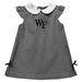 Wake Forest Demon Deacons Embroidered Black Gingham A Line Dress