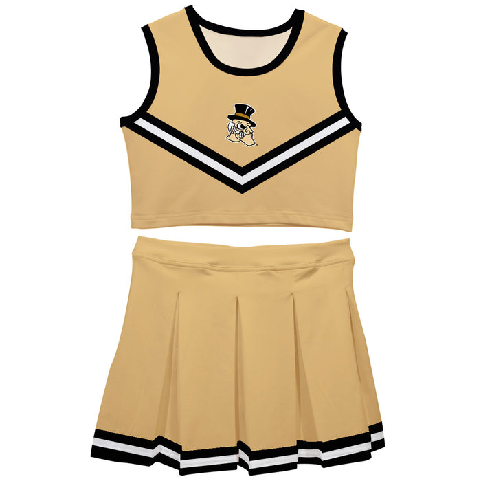 Wake Forest Demon Deacons WF Vive La Fete Game Day Gold Sleeveless Chearleader Set