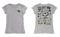 Wake Forest Demon Deacons WF Hand Sketched Vive La Fete Impressions Artwork Grey Girls Cotton Short Sleeve Tee - Vive La Fête - Online Apparel Store