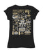 Wake Forest Demon Deacons WF Hand Sketched Vive La Fete Impressions Artwork Black Girls Cotton Short Sleeve Tee - Vive La Fête - Online Apparel Store