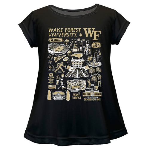 Wake Forest Demon Deacons WF Vive La Fete Impressions Artwork Short Sleeve Top