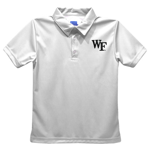 Wake Forest Demon Deacons Embroidered White Short Sleeve Polo Box Shirt