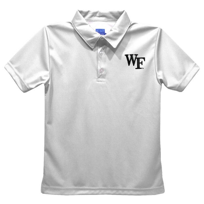 Wake Forest Demon Deacons Embroidered White Short Sleeve Polo Box Shirt