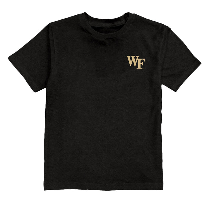 Wake Forest Demon Deacons WF Vive La Fete Impressions Artwork Black T-shirt Cotton Blends