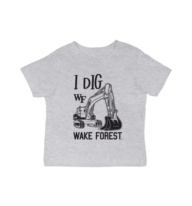 Wake Forest Demon Deacons WF Vive La Fete Excavator Heather Grey Cotton Short Sleeve Tee