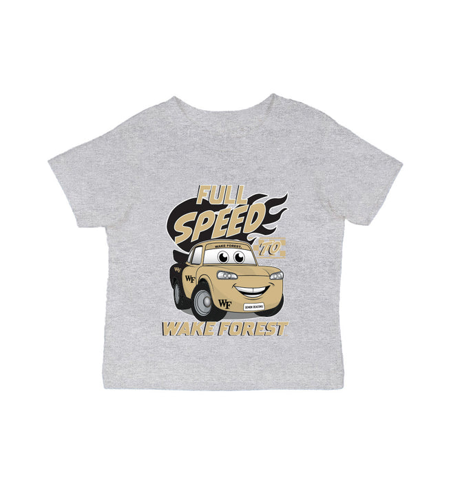Wake Forest Demon Deacons WF Vive La Fete Full Speed Heather Grey Cotton Short Sleeve Tee